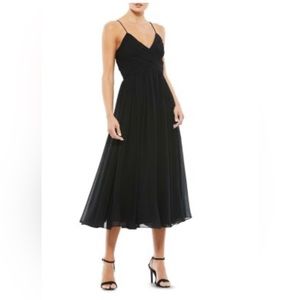 Ieena for Mac Duggal Pleated Midi Dress